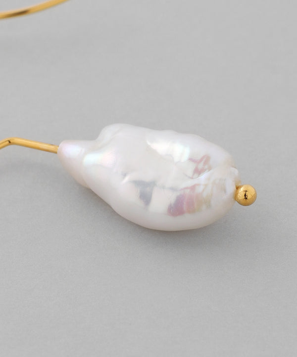 Freshwater pearl hook earrings [Sheerchic]