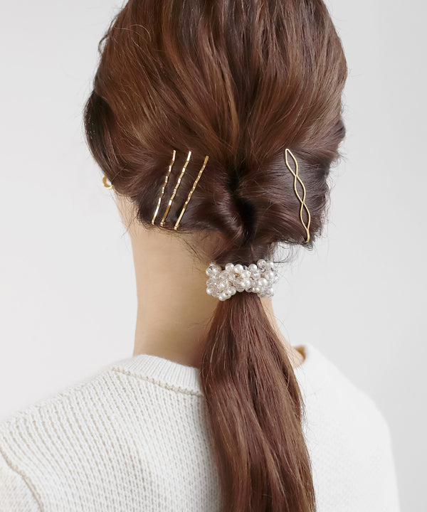 メタルデザインヘアピン[4本セット]
