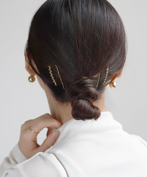 メタルウェーブヘアピン[4本セット]