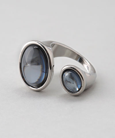 Clear stone fork ring