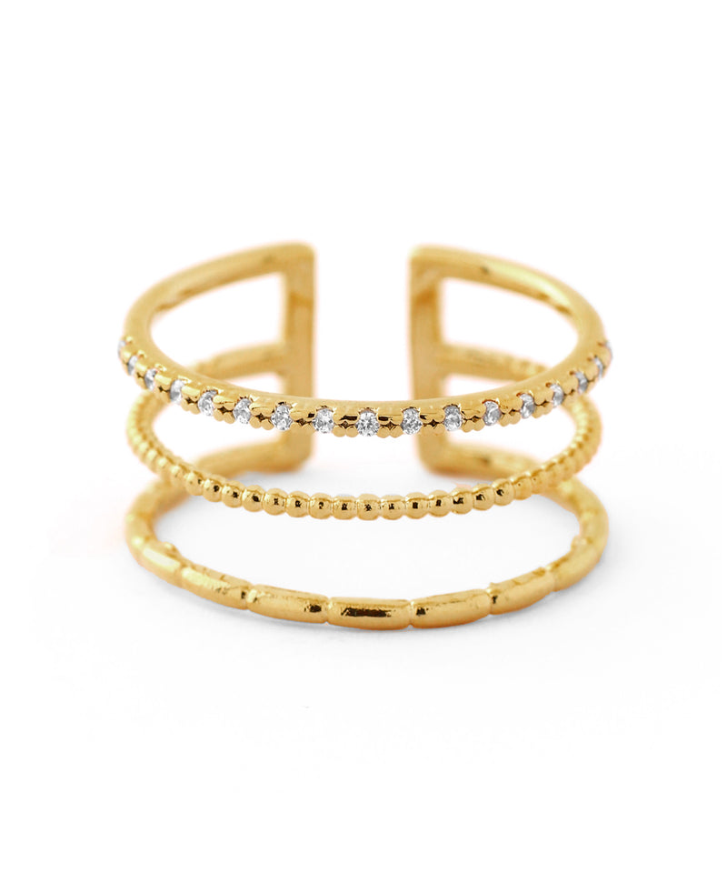 Triple Line Bijou Ring
