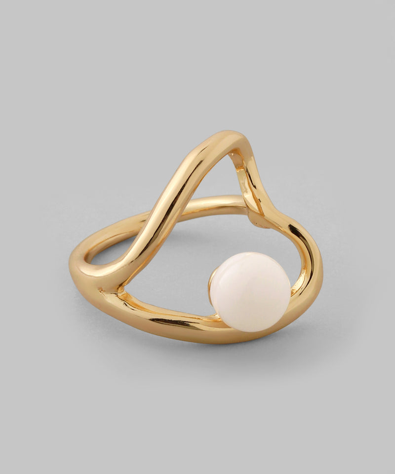 Sphere x Heart Line Ring