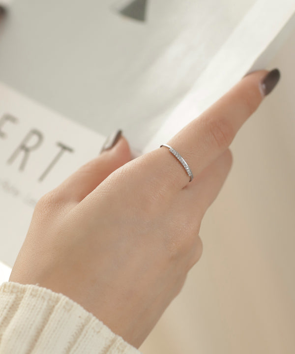 ビジューラインリング