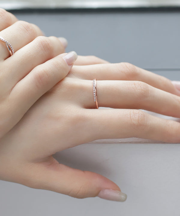 ビジューラインリング