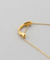 curved metal necklace