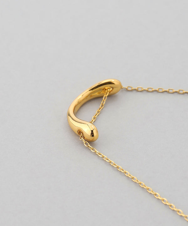 curved metal necklace