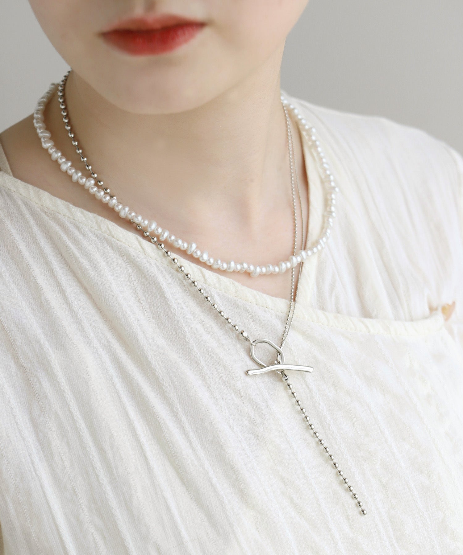 ANEMONE】ミックスチェーンマンテルネックレス｜SANPO ONLINE(サンポー