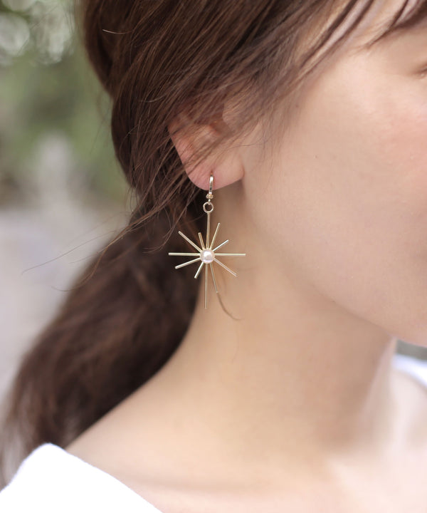 一粒パールのトゥインクルピアス