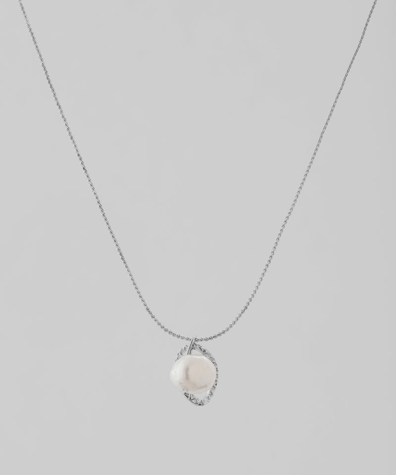 パール×オーバルメタルネックレス