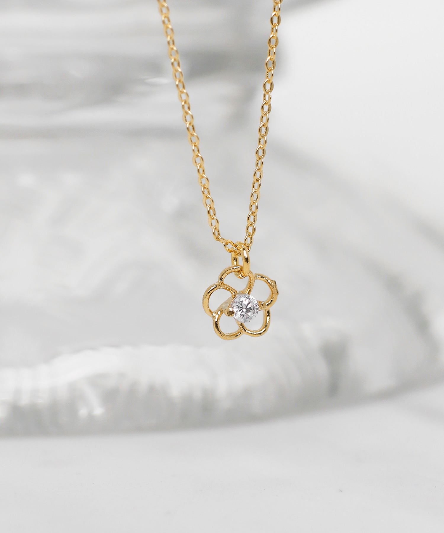 ANEMONE】ビジューフラワーネックレス｜アネモネ・シエナロゼ