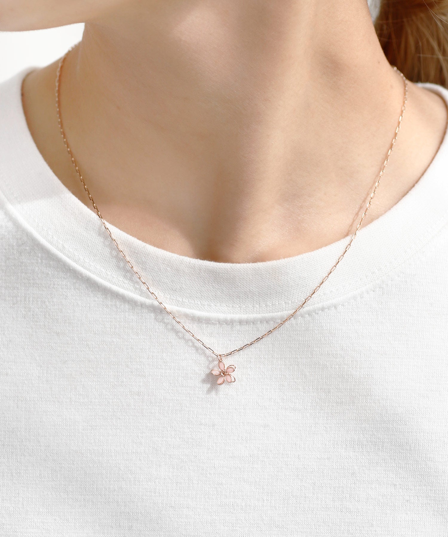 ANEMONE】プチフラワーネックレス｜アネモネ・シエナロゼ・ミミサン