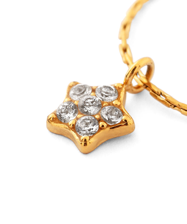 【ステンレス】スタービジューネックレス