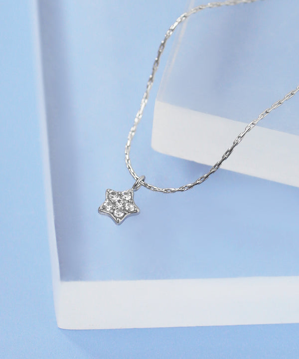 【ステンレス】スタービジューネックレス