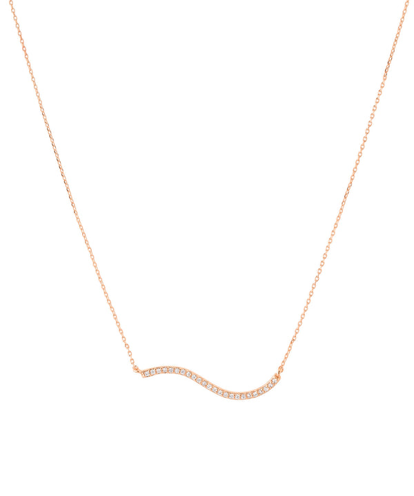 ウェーブビジューラインネックレス