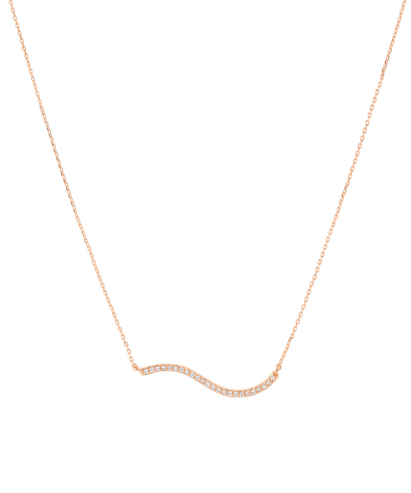 ウェーブビジューラインネックレス