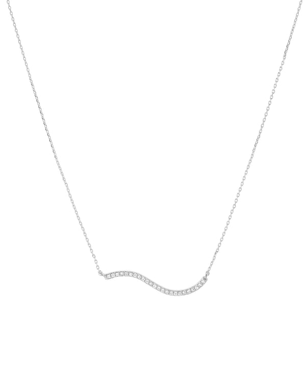 ウェーブビジューラインネックレス