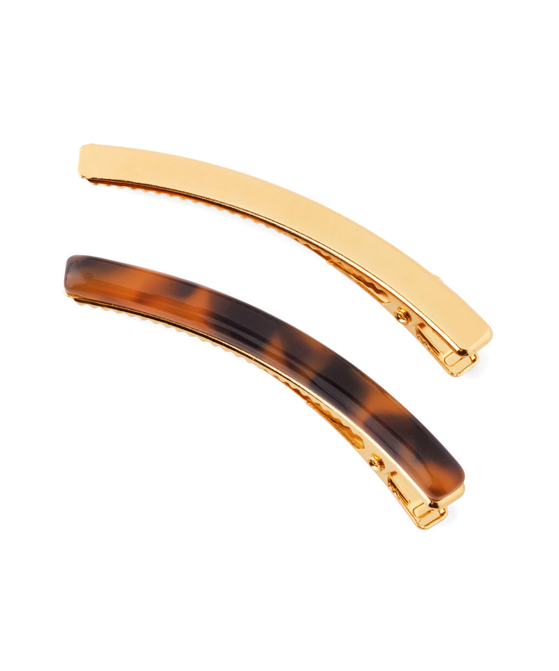 Marble x Metal Curved Clips (Set of 2)