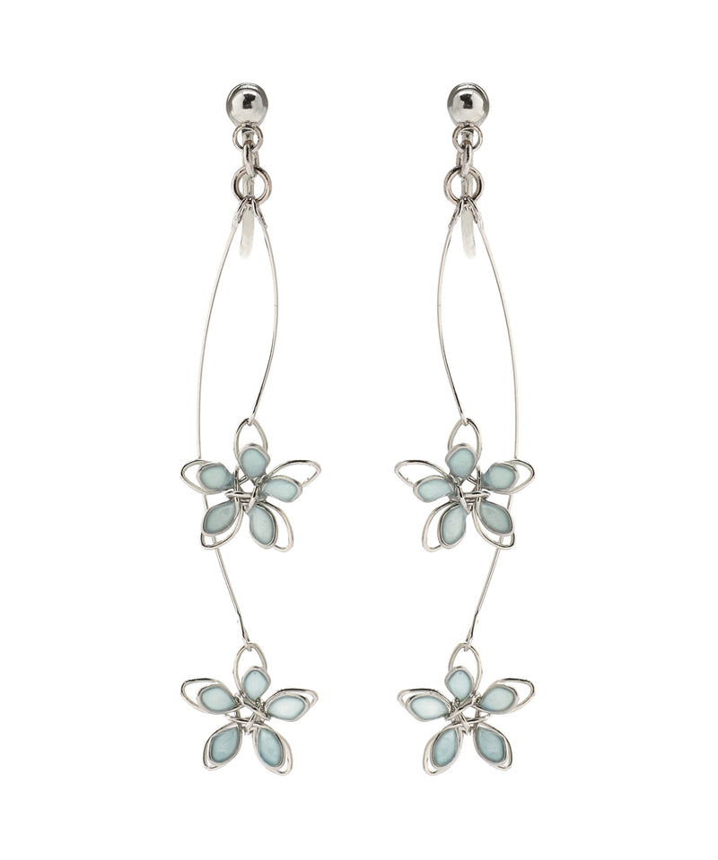 Dangling petite flower earrings