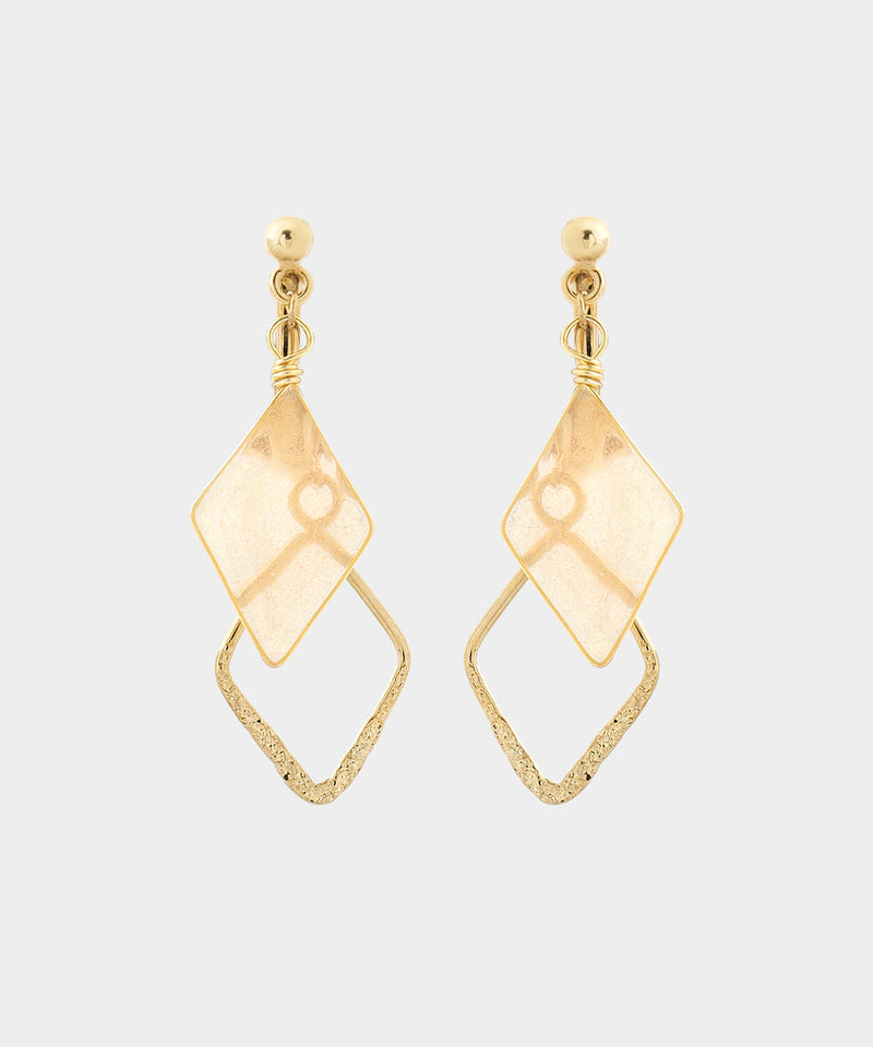 ダイヤプレートイヤリング