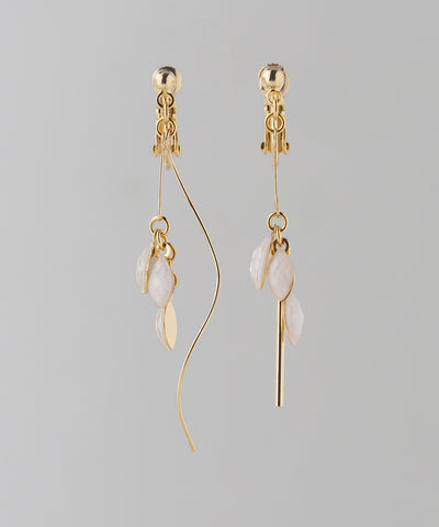 ラメドロップアシメイヤリング