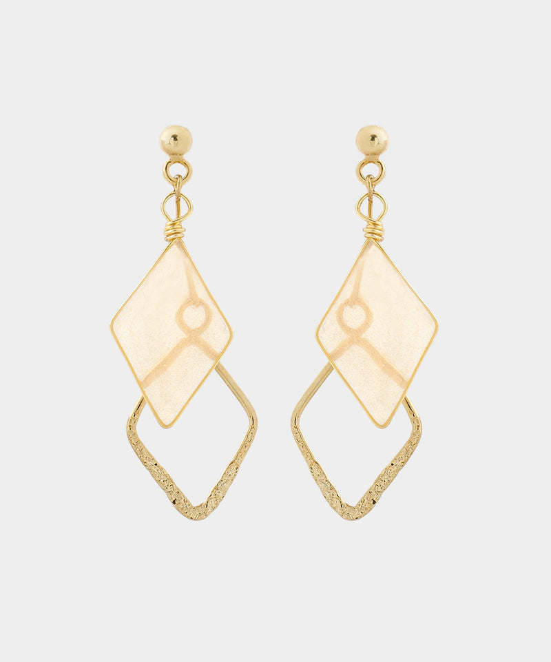Diamond plate earrings