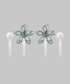 Petite Flower x Petite Pearl Earrings [Set of 2 Pairs]