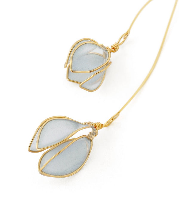 Clear Flower Earrings