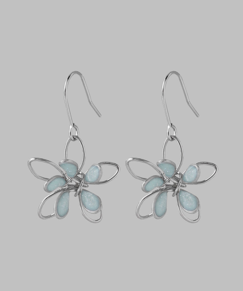 フラワーが揺れるフックピアス