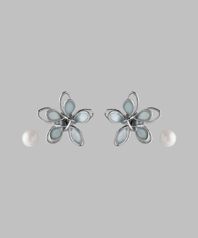 プチフラワー×プチパールピアス[2ペアセット]
