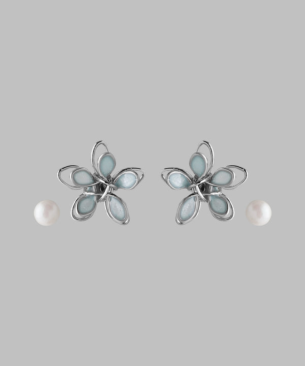 プチフラワー×プチパールピアス[2ペアセット]