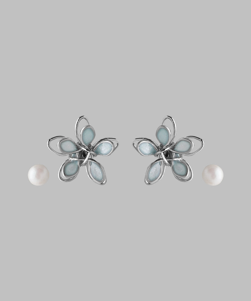 プチフラワー×プチパールピアス[2ペアセット]