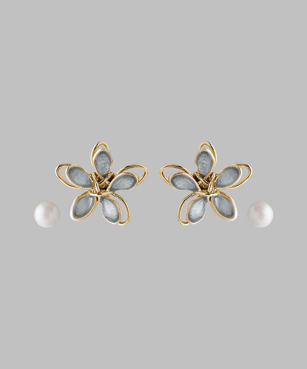 プチフラワー×プチパールピアス[2ペアセット]