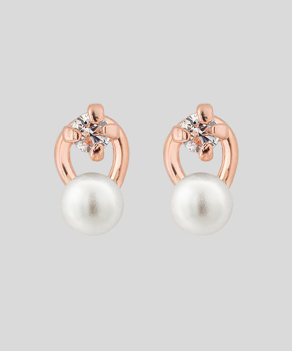 パール×ビジューラインピアス[A]