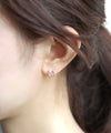 パール×ビジューラインピアス[B]