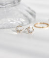 パール×ビジューラインピアス[B]