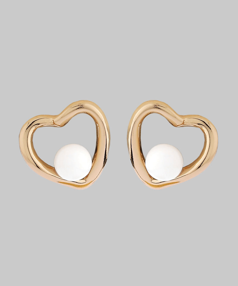 Sphere x Heart Line Earrings