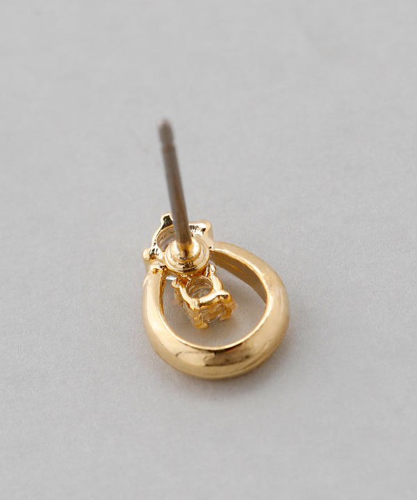 ビジュードロップラインピアス