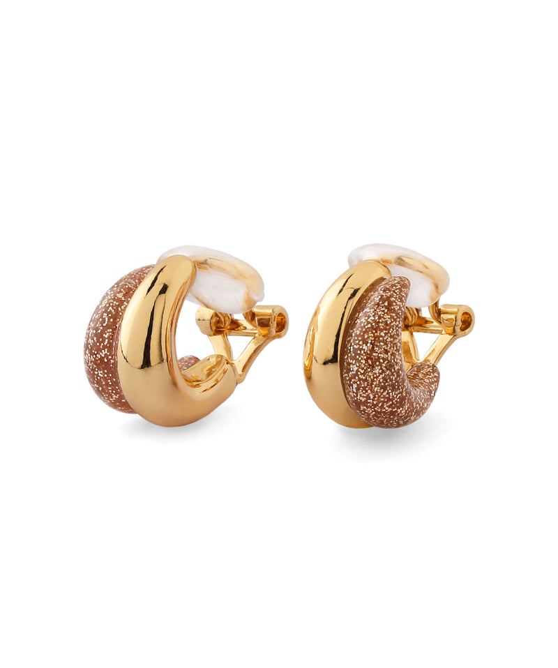 Glitter x Metal Curl Earrings