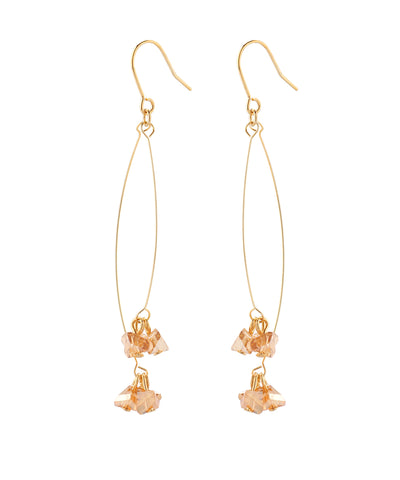 Beads x Metal Line Earrings