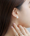 淡水パールピアス[L]