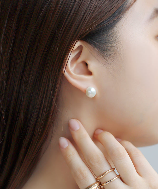 淡水パールピアス[L]