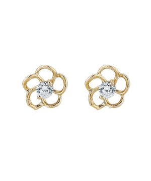 フラワー×ビジューピアス