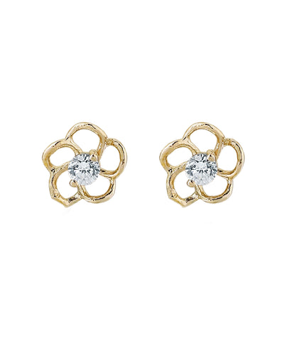 フラワー×ビジューピアス