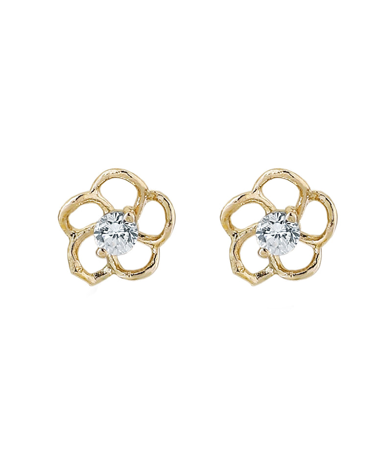 フラワー×ビジューピアス