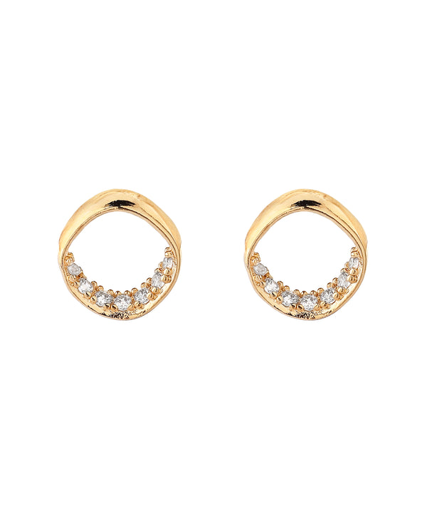 サークル×ビジューラインピアス
