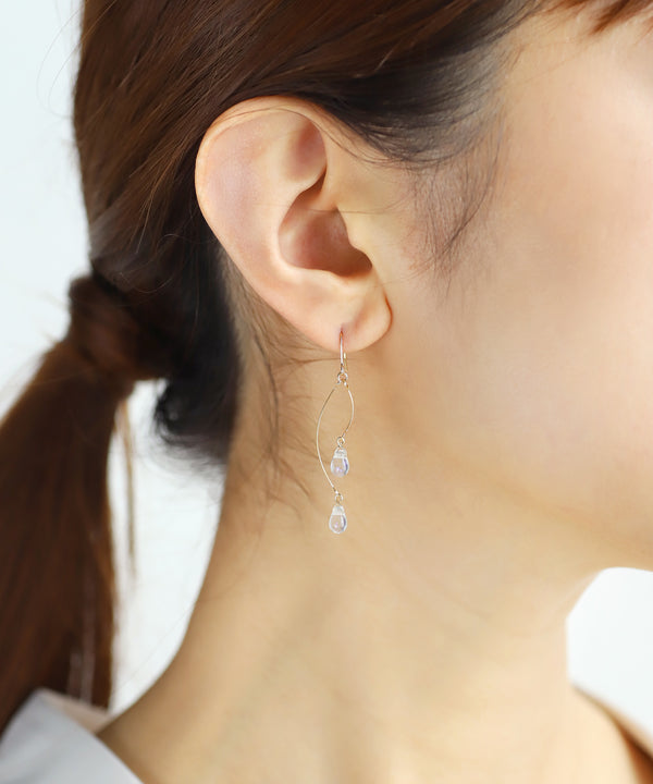 Aurora Glass Drop Hook Earrings