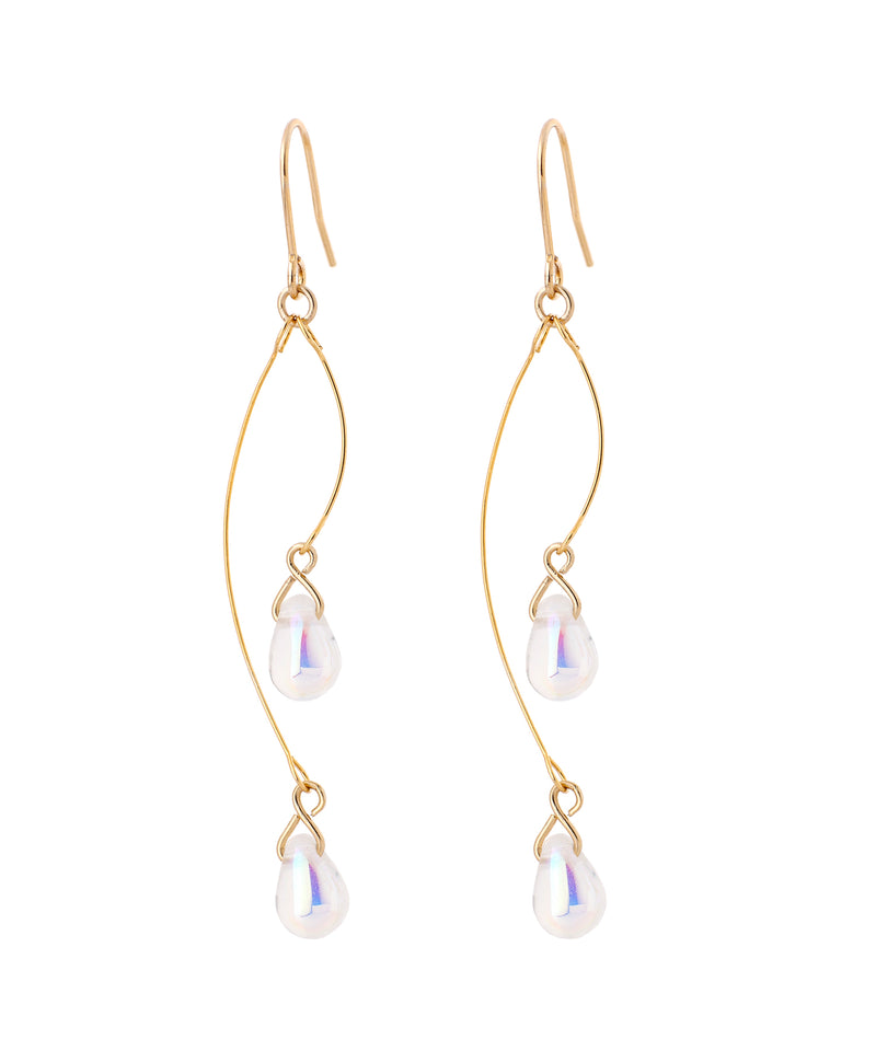 Aurora Glass Drop Hook Earrings