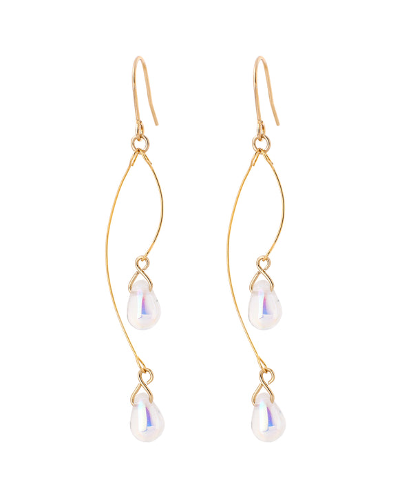 Aurora Glass Drop Hook Earrings