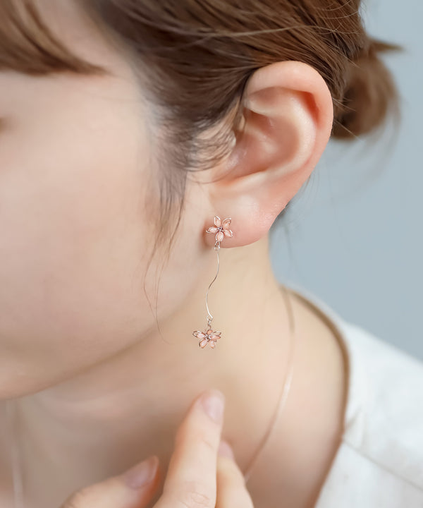 プチフラワーロングピアス