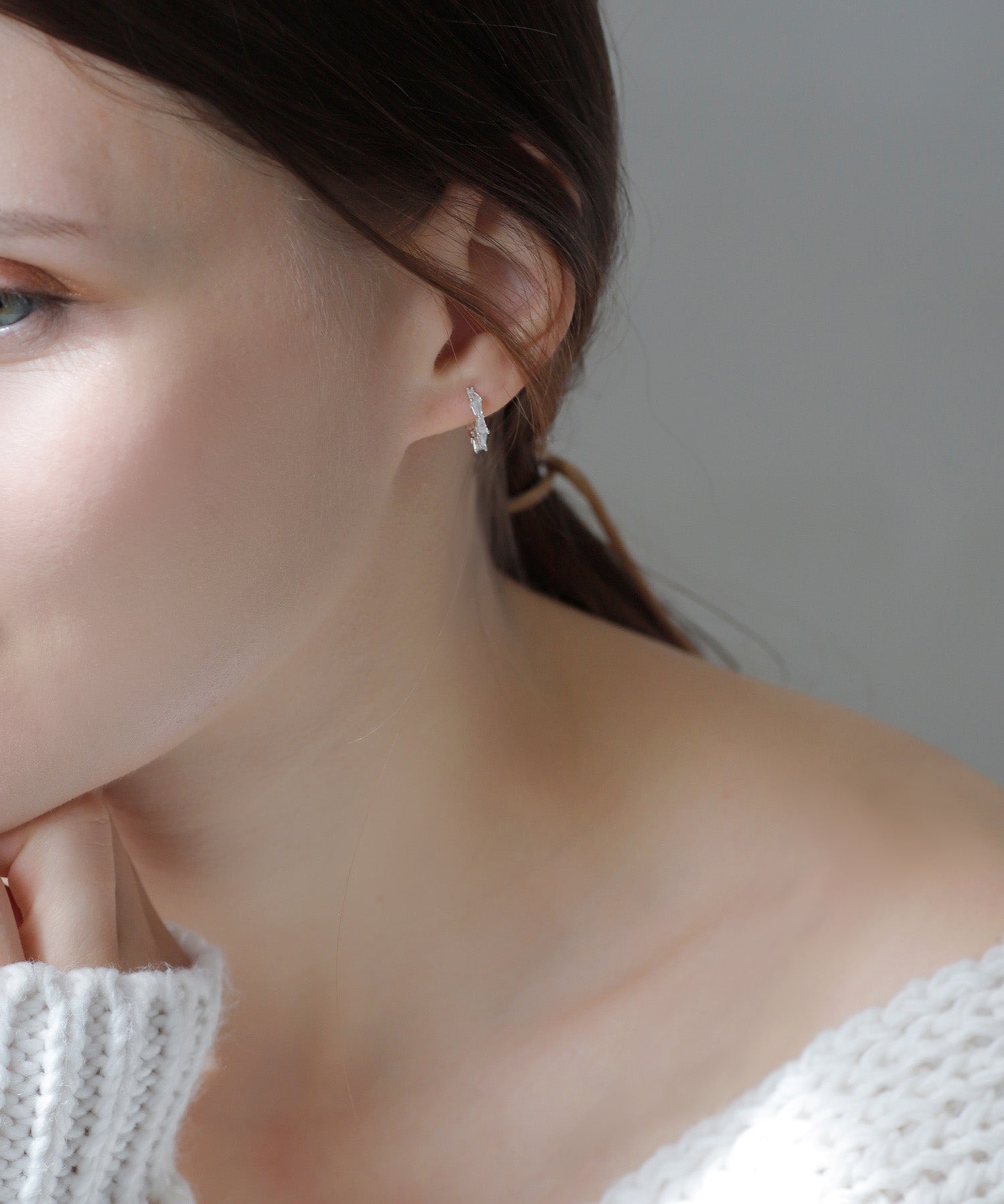 mimi33】ビジューフープピアス[silver925][Basic]｜アネモネ